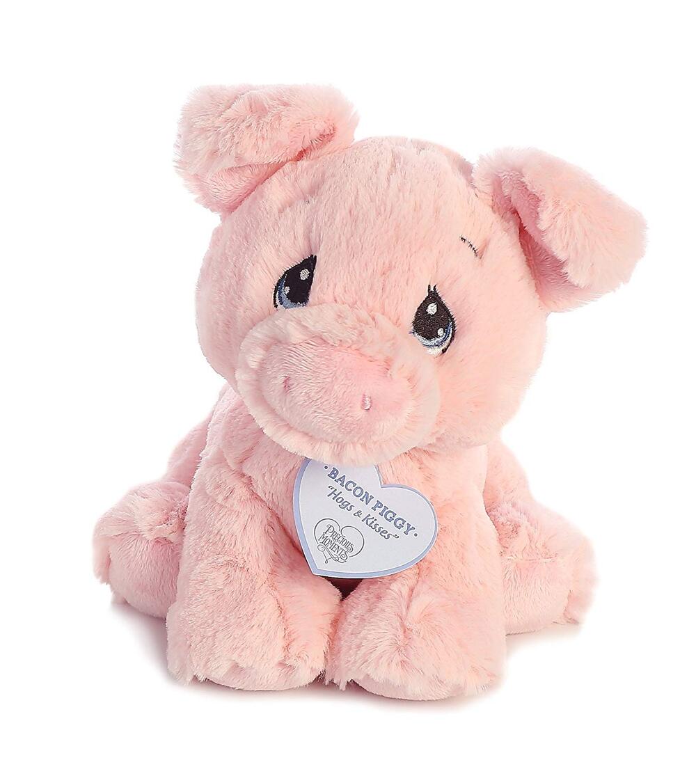 NWT Precious Moments Bacon Piggy Plush Pink Pig Stuffed Animal Valentine Gift